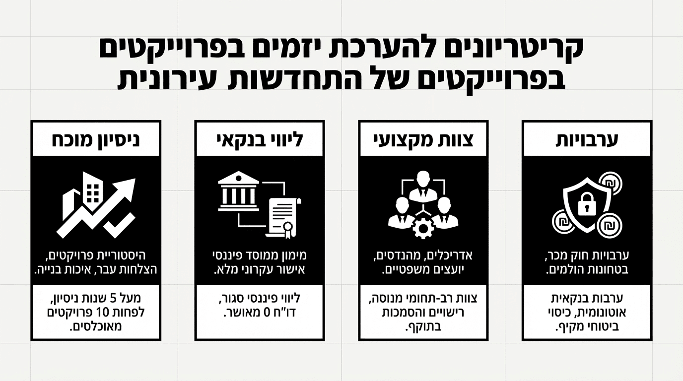 בחירת יזם לפרויקט פינוי בינוי - על מה לשים לב