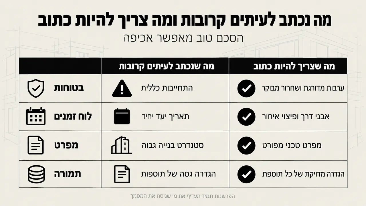 אילו סעיפים חייבים להיות בהסכם כדי שיגן באמת?
