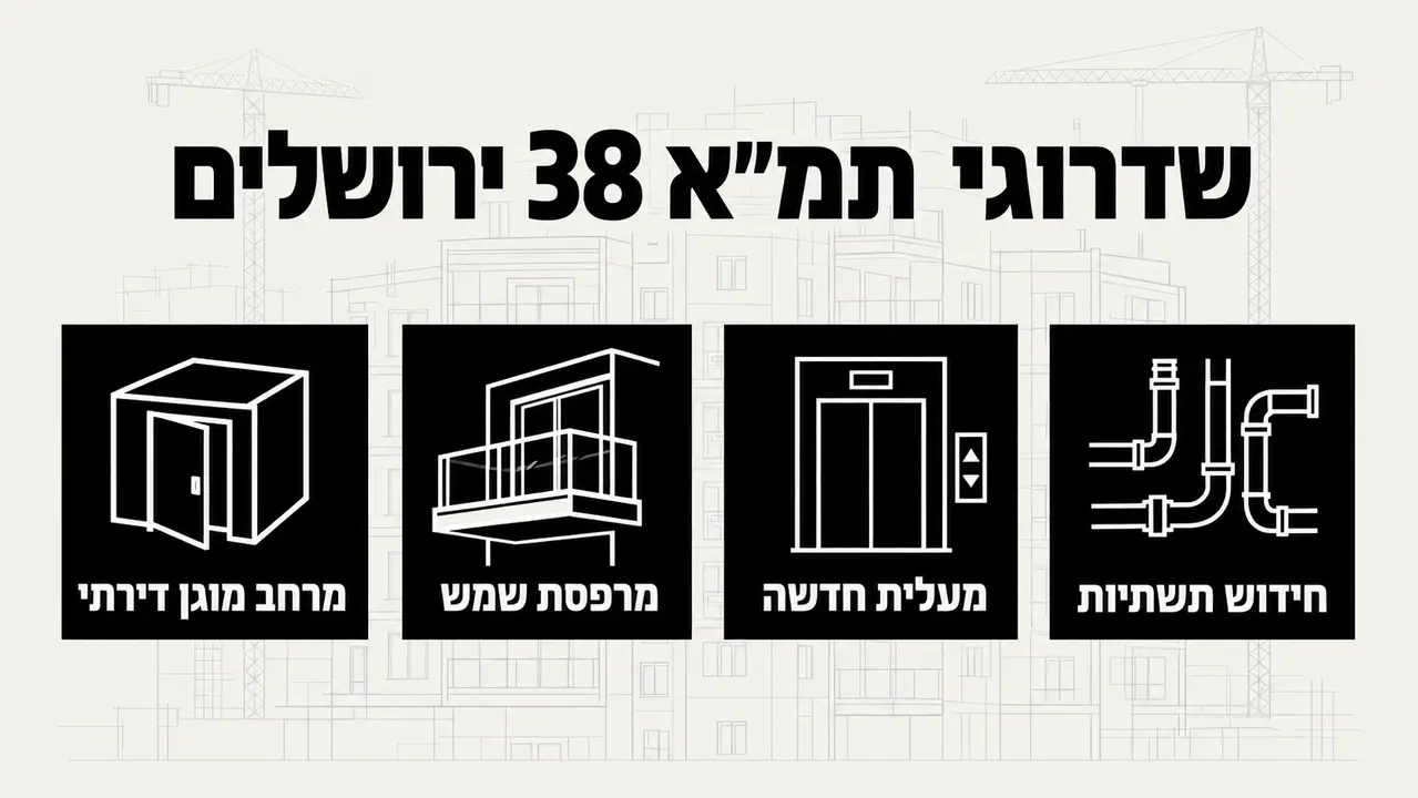 אילו שדרוגים מקבלים בעלי הדירות בפרויקט תמ״א 38 ירושלים?