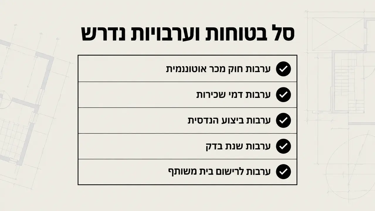 אילו בטוחות וערבויות חייבים לדרוש בהסכם ההתחדשות?